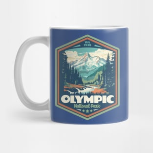 Olympic National Park Vintage WPA Style Outdoor Badge Mug